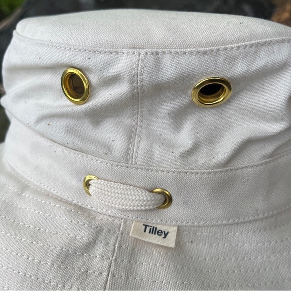 Tilley ICON T1 buck hat UPF50+ sun protection ties on floats cotton Sz M 7 1/8 - Picture 5 of 14